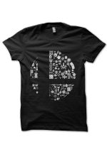 Super Smash Items Black Half Sleeve T-Shirt