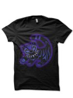 The Glowing Panther King Black Half Sleeve T-Shirt