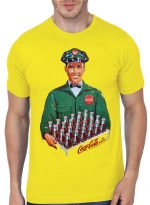 Coca Cola Half Sleeve Yellow T-Shirt