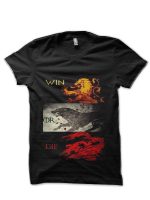 Game Of Thrones Black Half Sleeve T-Shirt