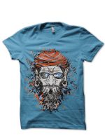 Masked Baba Light Blue Half Sleeve T-Shirt