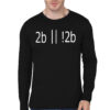 2b Black Full Sleeve T-Shirt