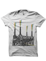 Hey You Dont Give In White Half Sleeve T-Shirt