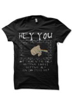 Hey You Black Half Sleeve T-Shirt