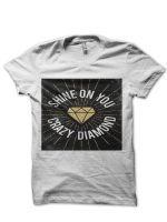 Shine On You Crazy Diamond White Half Sleeve T-Shirt