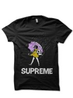 Supreme Half Sleeve Black T-Shirt
