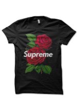 Supreme Half Sleeve Black T-Shirt