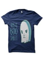 This Is Boo Sheet Navy Blue Half Sleeve T-Shirt