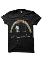 Wish You Were Here Black Half Sleeve T-Shirt