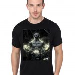 Ufc Black Half Sleeve T-Shirt