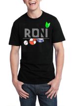 Roni Half Sleeve Black T-Shirt