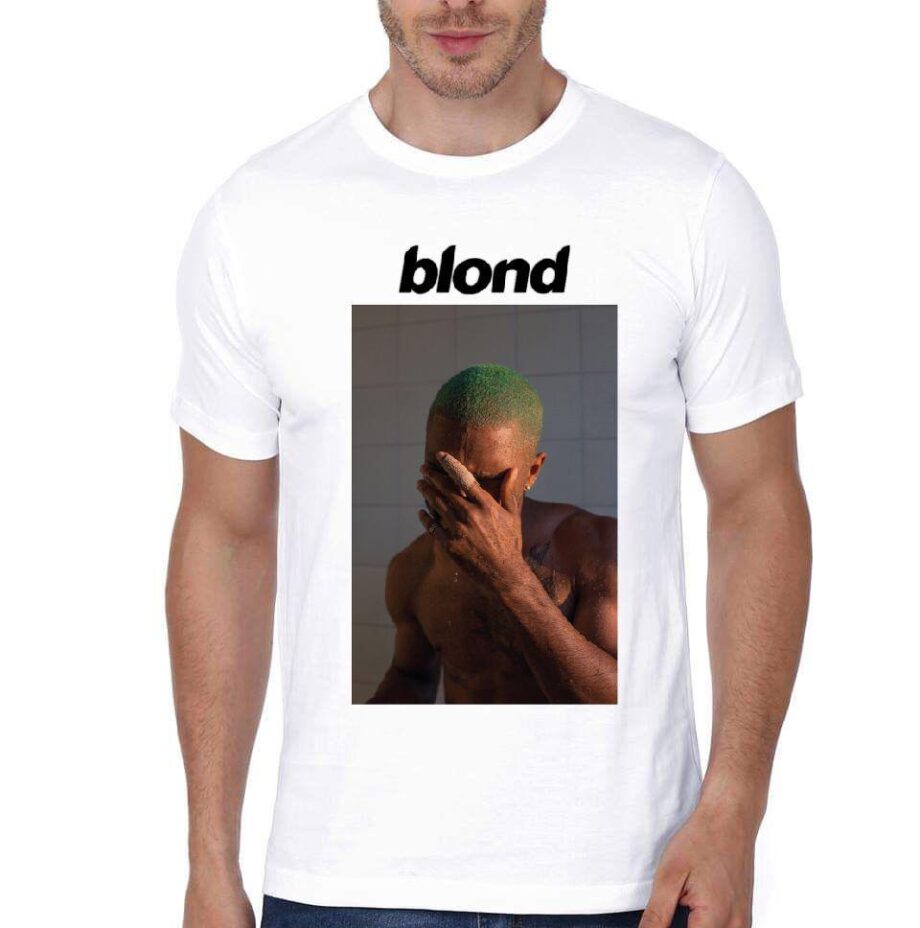 Blond White Half Sleeve T-Shirt