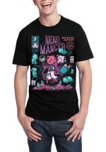 Nekomancer Half Sleeve Black T-Shirt