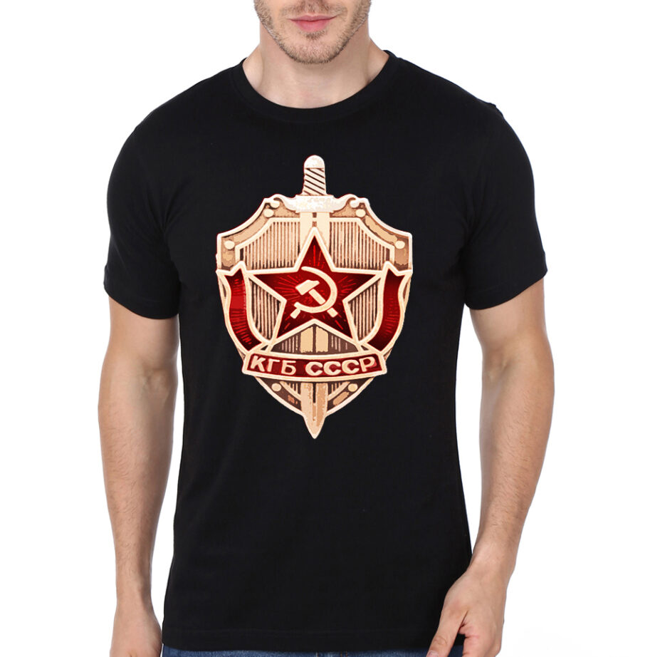 KGB Logo Half Sleeve T-Shirt