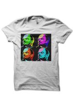 V.I. Lenin Pop Art Design White Half Sleeve T-Shirt
