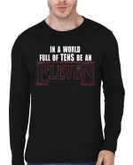 Stranger Things Full Sleeve Black T-Shirt