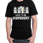 Date To Be Different Black Half Sleeve T-Shirt