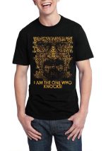 I Am The One Who Knocks Black Half Sleeve T-Shirt