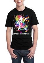Autism Awareness Black Half Sleeve T-Shirt