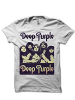 Deep Purple White Half Sleeve T-Shirt