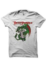Deep Purple White Half Sleeve T-Shirt