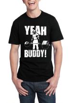 Yeah Buddy Half Sleeve Black T-Shirt