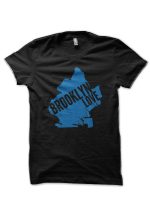 Brooklyn Half Sleeve Black T-Shirt