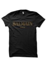 Balmain Black Half Sleeve T-Shirt