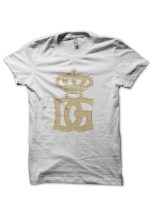 Dolce Gabbana White Half Sleeve T-Shirt