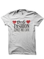 Dolce Gabbana White Half Sleeve T-Shirt