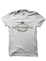 Dolce Gabbana White Half Sleeve T-Shirt