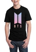 BTS Half Sleeve Black T-Shirt