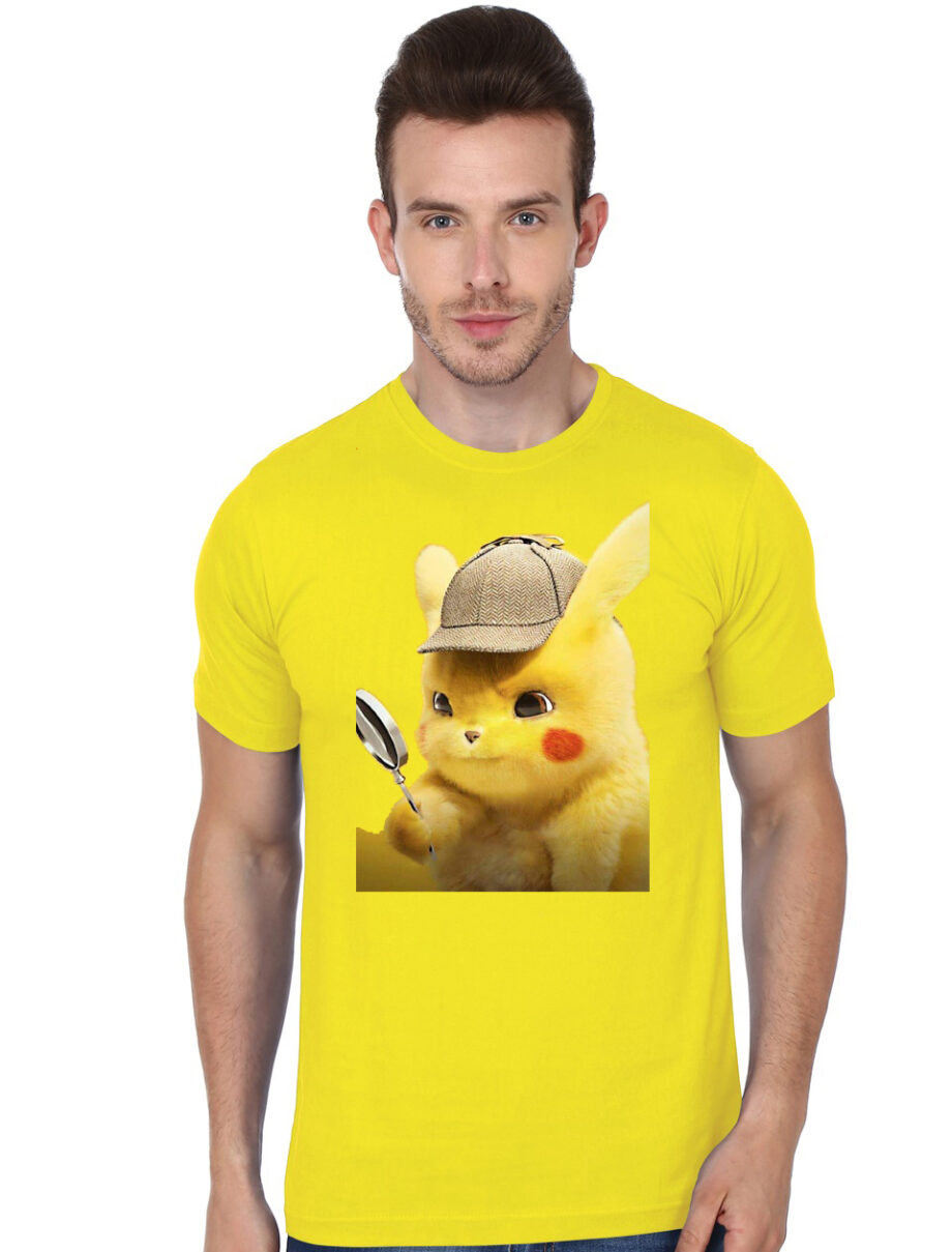 Pikachu Yellow Half Sleeve T-Shirt