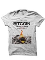 Bitcoin White Half Sleeve T-Shirt