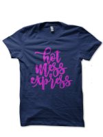 Hot Mess Express Navy Blue Half Sleeve T-Shirt