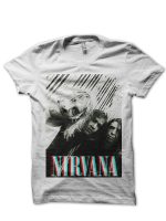 Nirvana Half Sleeve White T-Shirt