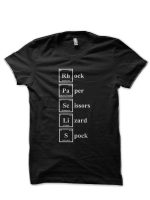 Rock Paper Scissors Lizard Spock BlackT-Shirt