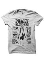 Peaky Blinders Half Sleeve White T-Shirt