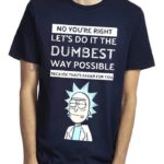 Rick And Morty Navy Blue Half Sleeve T-Shirt