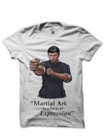Donnie Yen White Half Sleeve T-Shirt