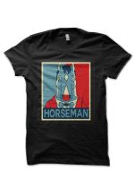 Horseman Obey Black Half Sleeve T-Shirt