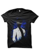 Steins Gate Black Half Sleeve T-Shirt