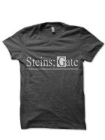Steins Gate Charcoal Grey Half Sleeve T-Shirt
