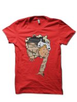 Tintin Window Red Half Sleeve T-Shirt