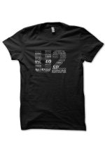 U2 Black Half Sleeve T-Shirt