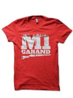 M1 Garand Red Half Sleeve T-Shirt