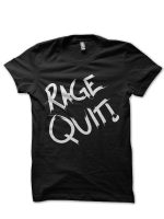 RAGE QUIT Black Half Sleeve T-Shirt