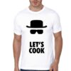 Let's Cook White Half Sleeve T-Shirt