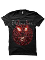 Disturbed Half Sleeve Black T-Shirt