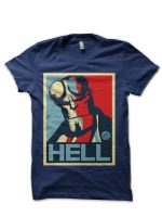 Hell Boy Navy Blue Half Sleeve T-Shirt